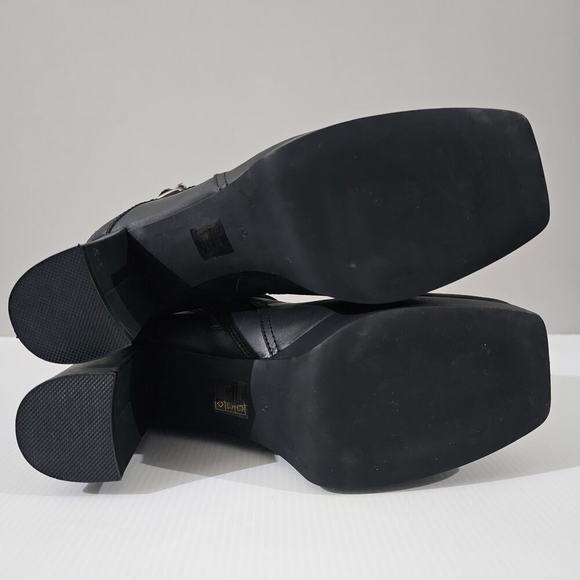 Jeffrey Campbell Amuse Ankle Boot Womens 10 Black Leather Platform High Heel - Picture 14 of 16